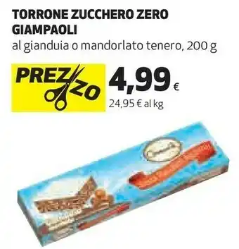Ipercoop Torrone zucchero zero 200 g offerta