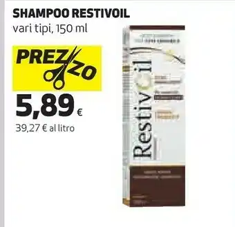 Ipercoop Restivoil shampoo vari tipi, 150 ml offerta