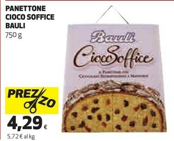 Il panettone cioco soffice glassa al cacao con uvetta e gocce di cioccolato 750 g(ml)