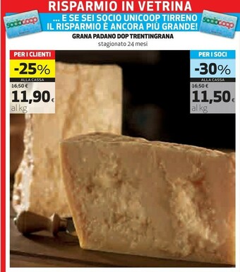 Coop Grana padano dop offerta