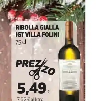 Coop Villa folini ribolla gialla igt offerta