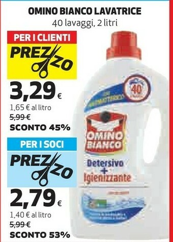 Coop Detersivo lavatrice offerta