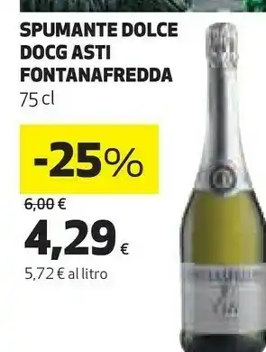 Coop Spumante dolce docg asti offerta