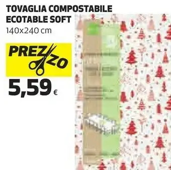 Coop Tovaglia compostabile ecotable soft offerta