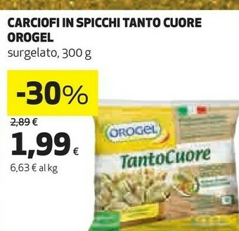Coop Orogel carciofi in spicchi tanto cuore offerta