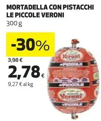 Coop Mortadella con pistacchi le piccole offerta