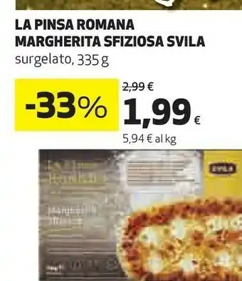 Coop La pinsa romana margherita sfiziosa offerta