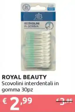 Ipersoap ROYAL BEAUTY Scovolini interdentali in gomma 30pz offerta
