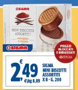 Sigma Sigma mini biscotti assortiti x8 offerta