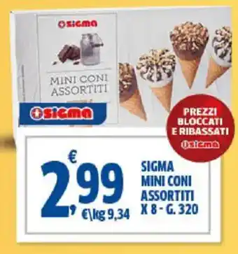 Sigma Sigma mini coni assortiti x 8 offerta