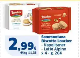 Sigma Sammontana Biscotto Loacker x 4 offerta