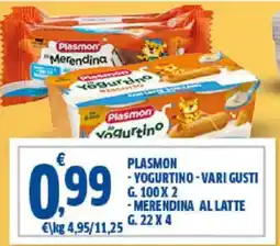 Sigma Plasmon -yogurtino-vari gusti-merendina allatte offerta