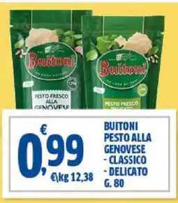 Sigma Buitoni pesto alla genovese - classico - delicato offerta