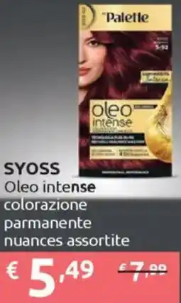 Ipersoap SYOSS Oleo intense colorazione parmanente nuances assortite offerta