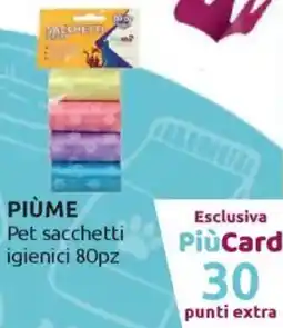 Ipersoap PIÙME Pet sacchetti igienici 80pz offerta