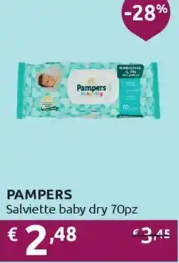 Ipersoap PAMPERS Salviette baby dry 70pz offerta