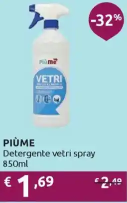 Ipersoap PIÙME Detergente vetri spray offerta