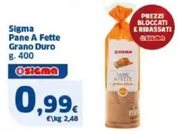 Sigma Sigma Pane A Fette Grano Duro offerta
