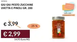 Prezzemolo e Vitale Giu giu pesto zucchine uvetta e pinoli offerta