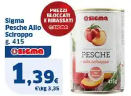 Sigma Sigma Pesche Allo Sciroppo offerta