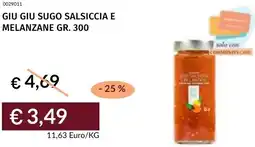 Prezzemolo e Vitale Giu giu sugo salsiccia e melanzane offerta