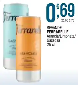 Sidis mini BEVANDE FERRARELLE Arancia/Limonata/ Gassosa offerta