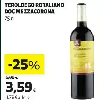 Coop Teroldego rotaliano doc 750 g(ml) offerta