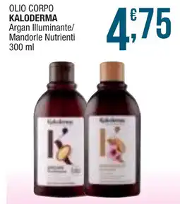Sidis mini OLIO CORPO KALODERMA Argan Illuminante/ Mandorle Nutrienti offerta