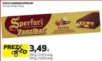Coop Zanzibar cioccolato fondente con nocciole intere 250 g(ml) offerta