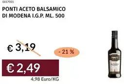 Prezzemolo e Vitale Ponti aceto balsamico di modena i.g.p. offerta