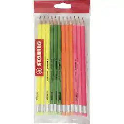 Ipercoop 12 MATITE HB CON GOMMINO STABILO offerta