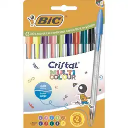 Ipercoop 10 PENNE A SFERA CRISTAL MULTICOLOUR BIC offerta