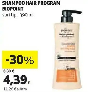 Coop Biopoint shampoo hair program offerta