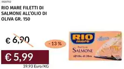Prezzemolo e Vitale Rio mare filetti di salmone all'olio di oliva offerta