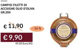 Prezzemolo e Vitale Campisi filetti di acciughe olio d'oliva offerta