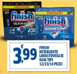 Sigma Finish detergente lavastovieglie vari tipi 12/13/14 pezzi offerta