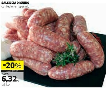 Coop Salsiccia di suino offerta
