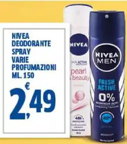 Sigma Nivea deodorante spray varie profumazioni offerta