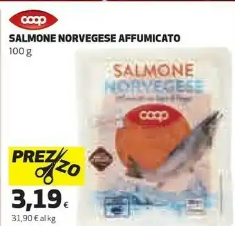 Coop Coop - salmone norvegese affumicato con legno di faggio 100 g(ml) offerta