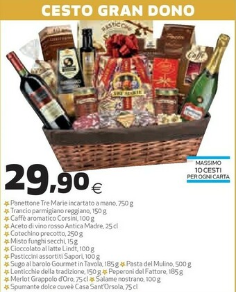 Coop Cesto gran dono offerta