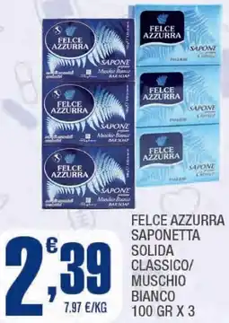 Splendidi e Splendenti Felce azzurra saponetta solida classico/muschio bianco offerta