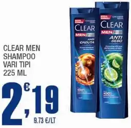 Splendidi e Splendenti Clear men shampoo vari tipi offerta