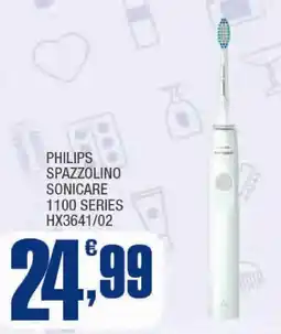 Splendidi e Splendenti PHILIPS SPAZZOLINO SONICARE 1100 SERIES HX3641/02 offerta