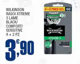 Splendidi e Splendenti Wilkinson rasoi xtreme 3 lame black/ comfort/ sensitive offerta