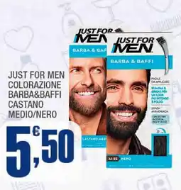 Splendidi e Splendenti Just for men colorazione barba&baffi castano medio/nero offerta