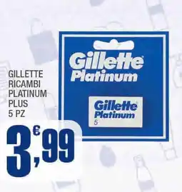 Splendidi e Splendenti Gillette ricambi platinum plus offerta
