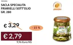 Prezzemolo e Vitale Sacla specialita friarielli sott'olio offerta