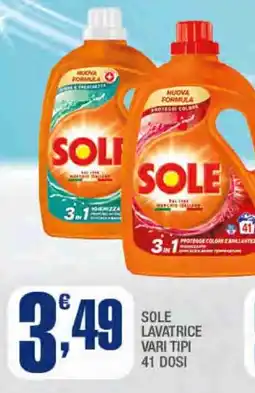 Splendidi e Splendenti Sole lavatrice vari tipi 41 dosi offerta