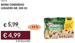 Prezzemolo e Vitale Berni condiriso leggero offerta
