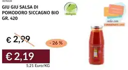 Prezzemolo e Vitale Giu giu salsa di pomodoro siccagno bio offerta